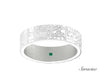 Rough Tree Bark Wedding Band White Gold