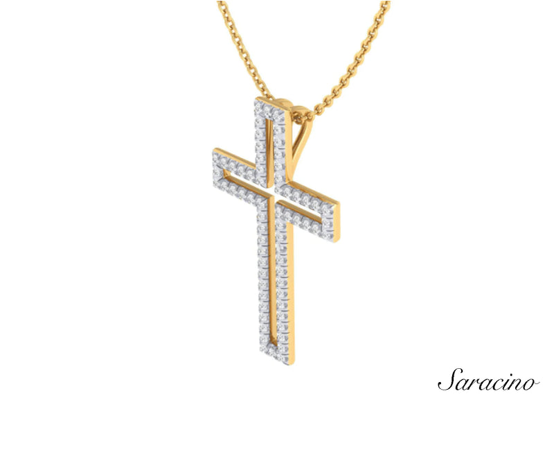 SHAY White Gold Diamond Cross Necklace for Men | MR PORTER