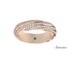 Slanted Diamond Wedding Band Rose Gold