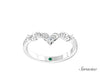 Stackable Diamond Leaf Wedding Band White Gold