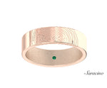 Thumbprint Wedding Band Rose Gold