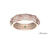 Triangular Prism Diamond Wedding Band Rose Gold