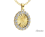 Diamond Radiant Mary Pendant