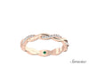 Twisted Half Diamond Wedding Band Rose Gold