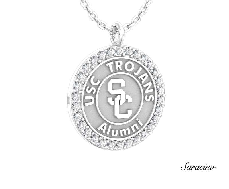 USC Diamond Alumni Pendant White Gold