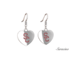 USC Gold Heart Earrings w Enamel 14K White Gold