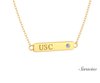 USC Diamond Name Plate Necklace 14K Yellow Gold