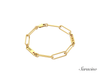 USC Paper Clip Ruby Bracelet 14K Yellow Gold