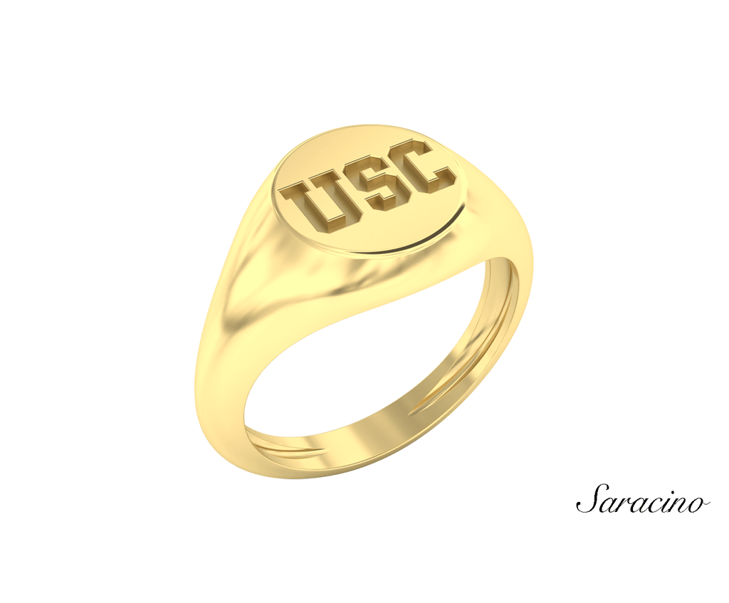 USC Signet Ring 14K Yellow Gold