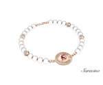 USC Delta Gamma Pearl Bracelet Rose Gold