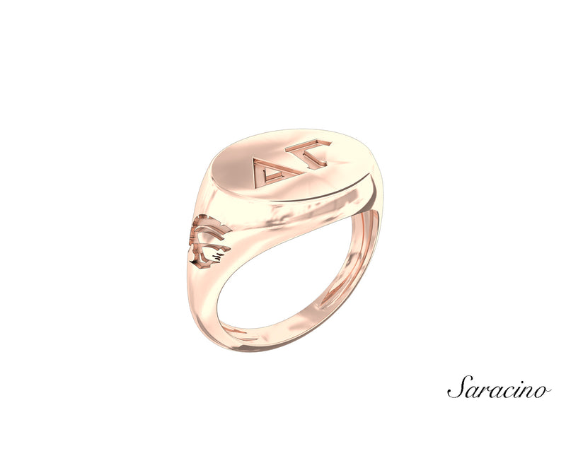 USC Delta Gamma Signet Ring Rose  Ring