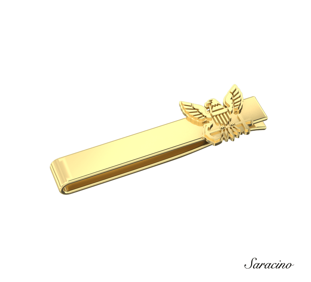 US Navy Tie Clip Yellow Gold