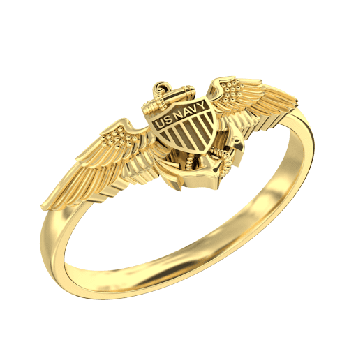 The US Navy Stackable Ring in gold