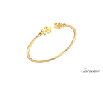 Anchor Bangle Bracelet in Yellow Gold