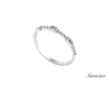 Baguette and Round Diamond Half Eternity Band White Gold