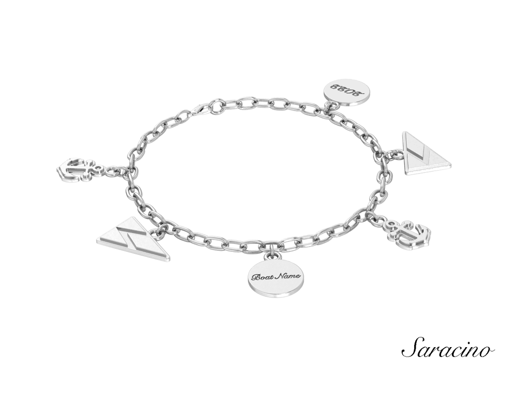 CYC Charm Bracelet White Gold
