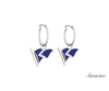 CYC Enamel Huggie Earrings White Gold