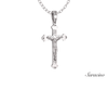 Classic Crucifix Pendant in 14K White Gold