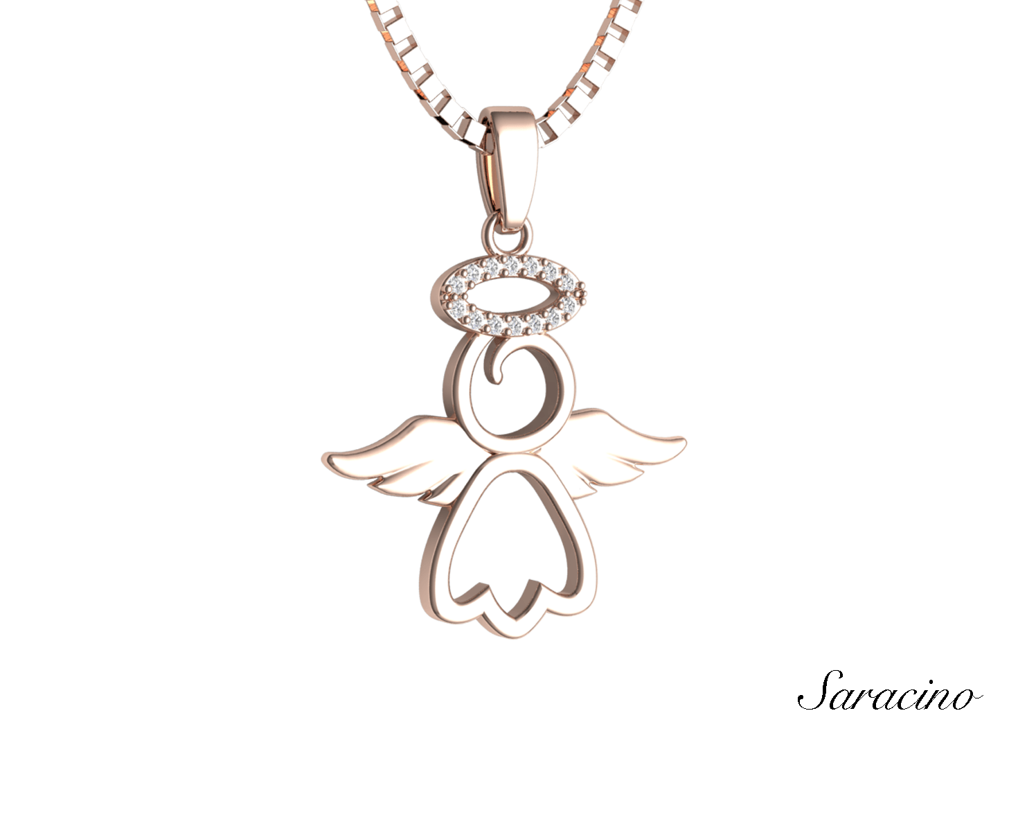 Angel necklace 2025 white gold