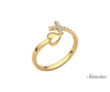 Diamond Cross + Heart Ring