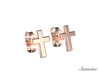 Gold Cross Stud Earrings in 14K Rose Gold