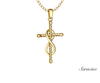 Gold Infinity Cross Pendant in 14K Yellow Gold