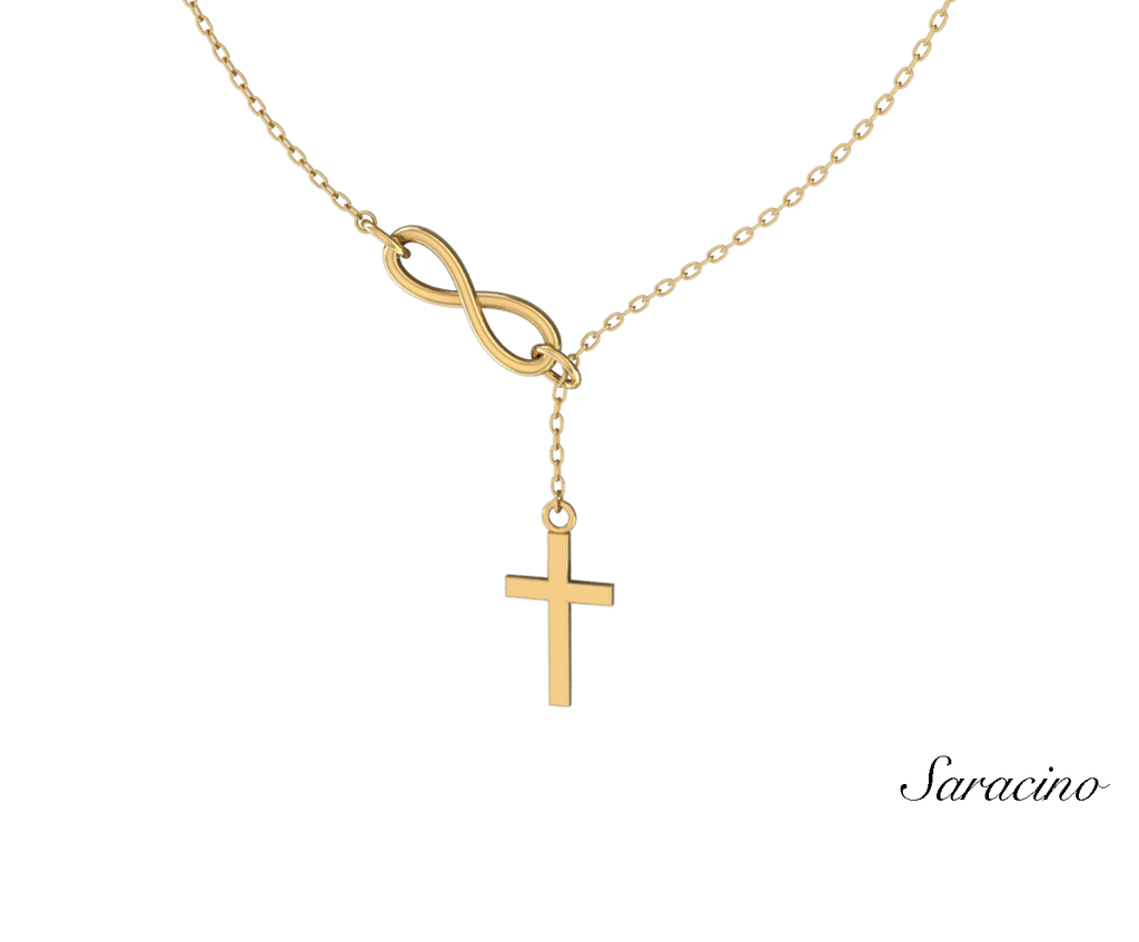 Christ Infinity Cross Necklace, Christian Jewelry, 925 Sterling Silver -  Quan Jewelry