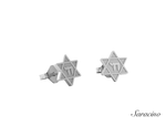 Jewish Jewelry Star of David Stud Earrings White Gold