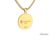Loyola Baguette Grad Pendant Yellow Gold Backside