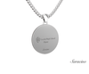 Loyola Baguette Grad Pendant White Gold Back