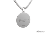 Loyola Baguette Grad Pendant White Gold Back