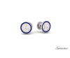 Loyola L Cufflinks in White Gold