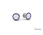 Loyola L Cufflinks in White Gold