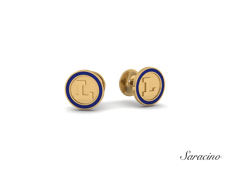 Yellow Gold Loyola L Cufflinks
