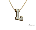 Loyola Pearl "L" Grad Pendant Yellow Gold