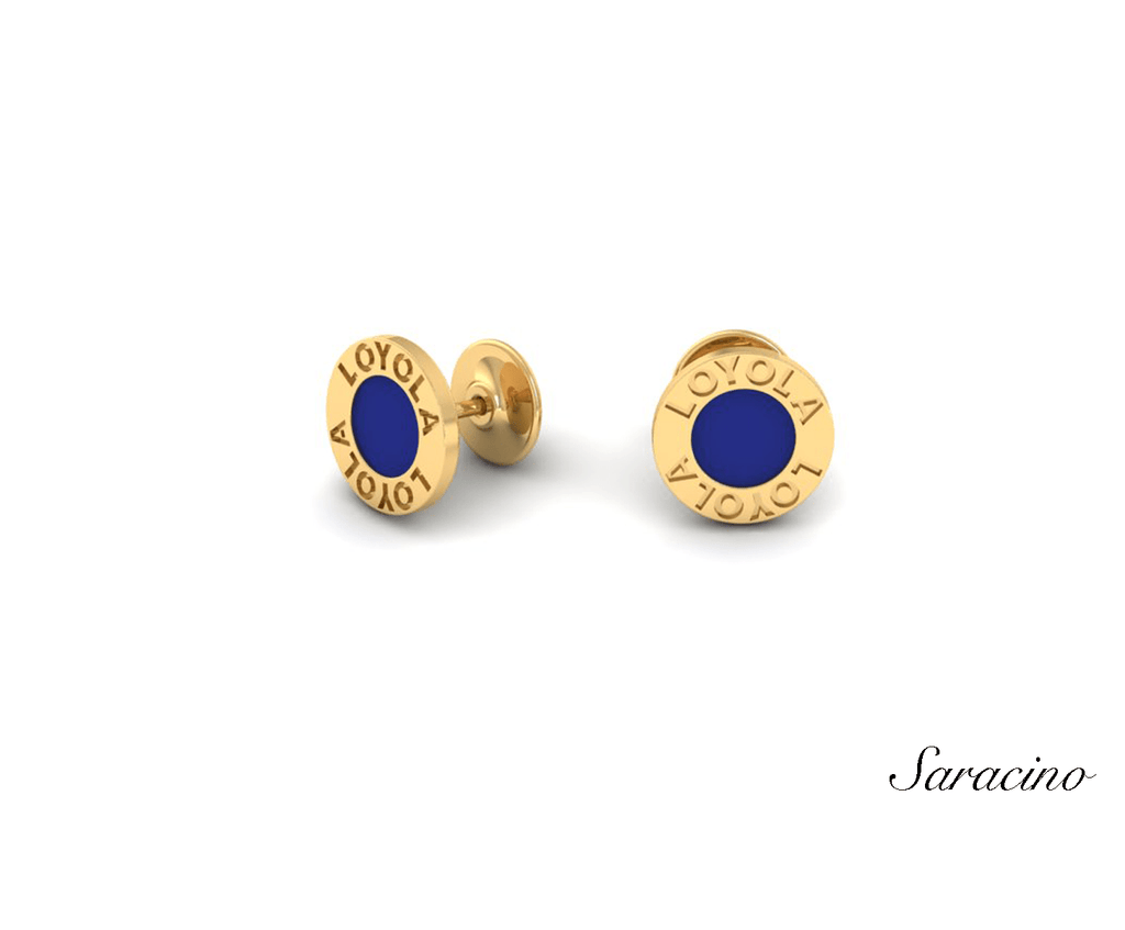 Yellow Gold Loyola Signature Cufflinks