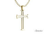 Medieval Gold Cross Pendant 14K Yellow Gold