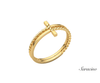 Twisted Cross Ring 14K Yellow Gold