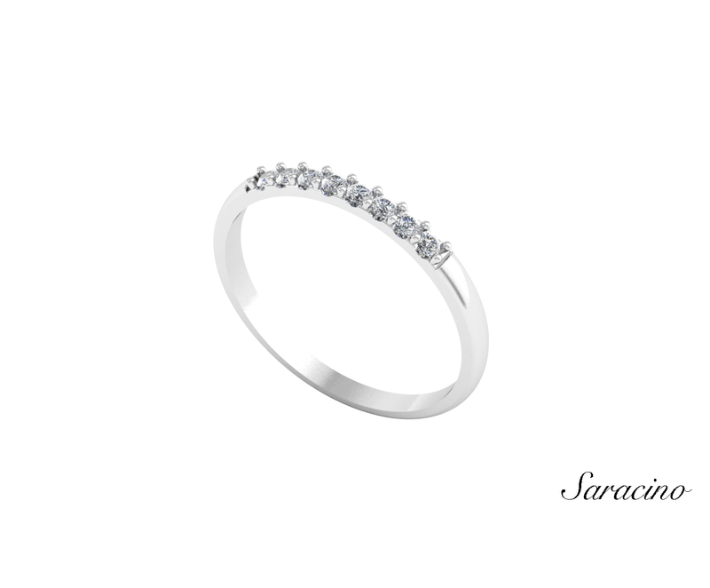 Round Diamond Quarter Eternity Band  White Gold