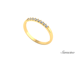 Round Diamond Quarter Eternity Band  Yellow Gold
