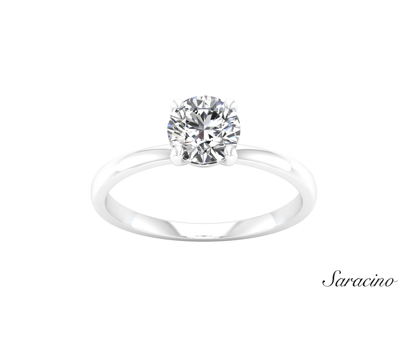 1.2ct Round Diamond Engagement Ring White Gold