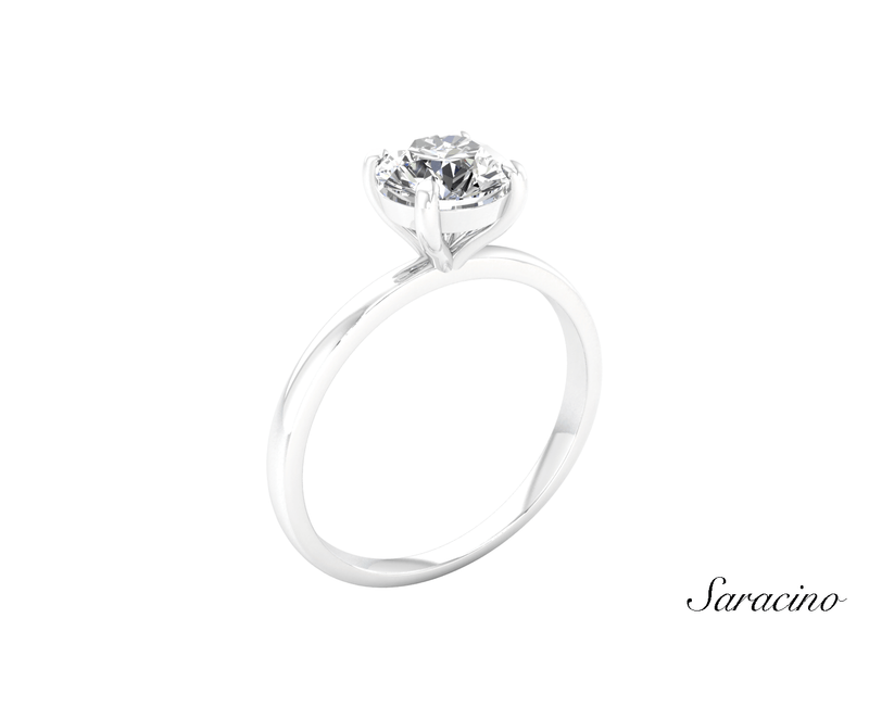 1.2ct Round Diamond Engagement Ring White Gold