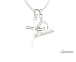 St. Anastasia Church Charm 14K White Gold