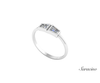Double Tapered Baguette Diamond Ring White Gold