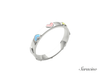 Valentines Jewelry Heart Enamel Ring 14K White Gold