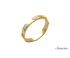 Valentines Jewelry Heart Enamel Ring 14K Yellow Gold