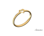 Valentines Jewelry Stackable Heart Ring 14K Yellow Gold