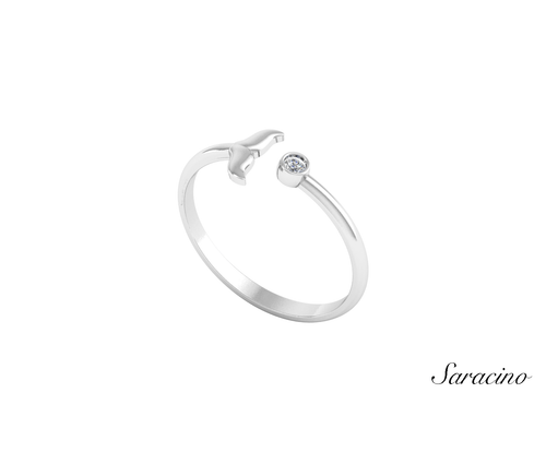 Semicolon ring 2025 white gold